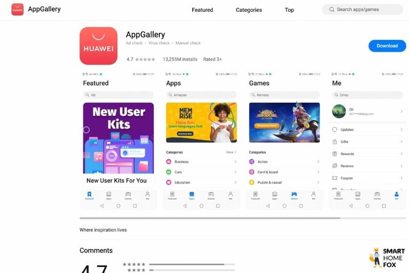 Вы можете видеть Huawei App Gallery